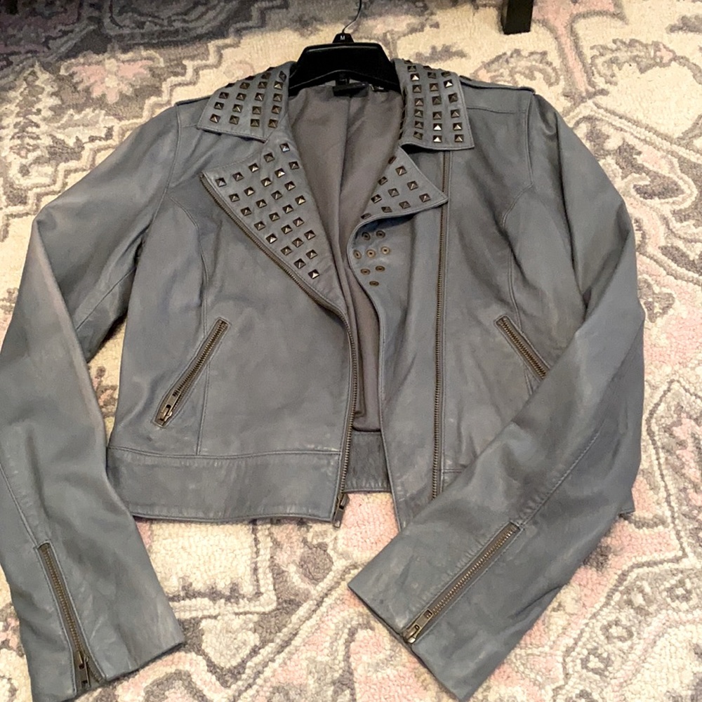Trouve faux leather studded jacket size M